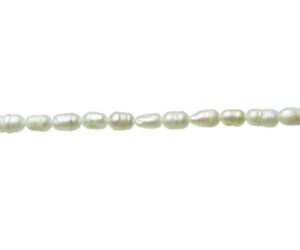 white small ringed rice freshwater pearls