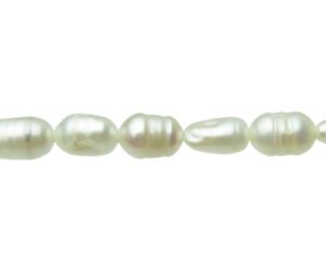 white small ringed rice freshwater pearls