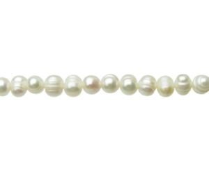 white potato freshwater pearls 8mm