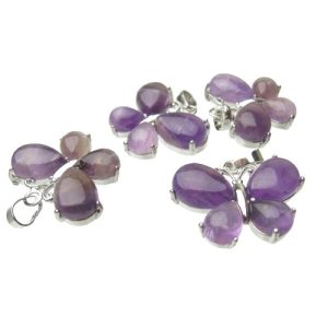 amethyst butterfly gemstone pendant