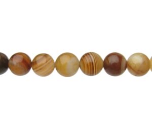 brown agate 10mm round gemstone beads