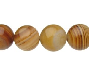 brown agate 10mm round gemstone beads