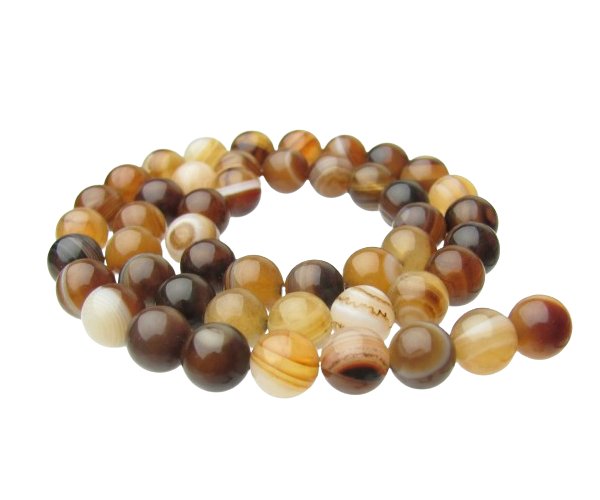 brown agate 8mm round beads
