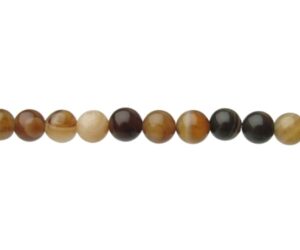 brown agate 8mm round beads