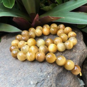 golden tiger eye 10mm round gemstone beads