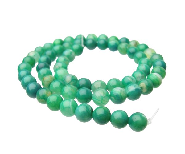 green agate 6mm round beads