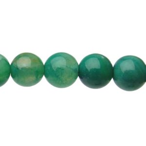 green agate 6mm round beads