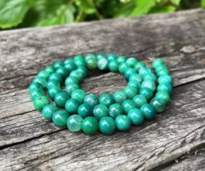 green agate 6mm round beads
