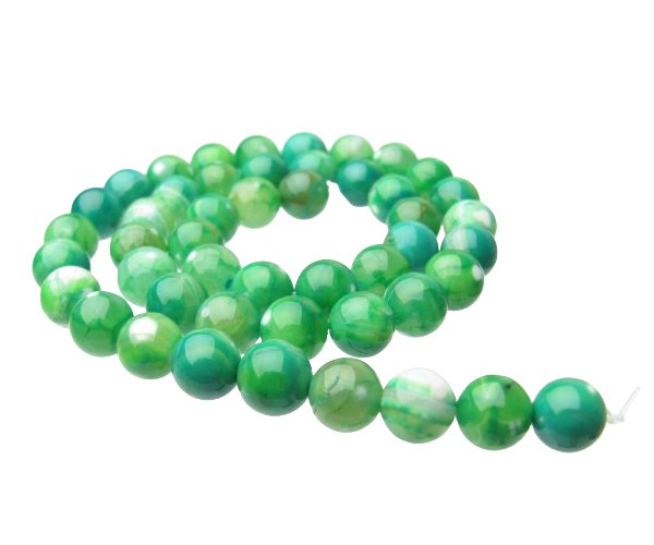 green agate round gemstone beads 8mm australia