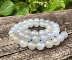 light blue agate beads 10mm