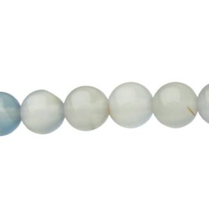 blue agate gemstone round beads 6mm