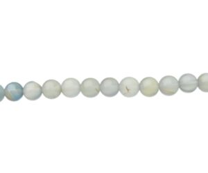 blue agate gemstone round beads 6mm