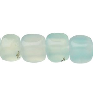 light blue cubed agate nugget beads