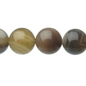 brown grey agate round beads 10mm
