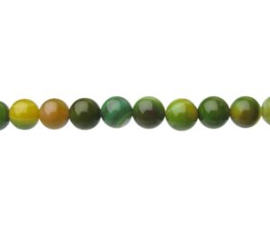 olive agate 10mm round gemstone beads