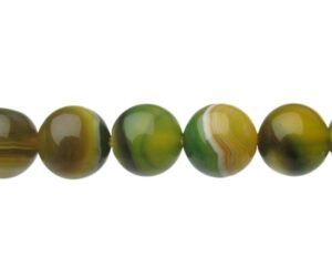 olive green 8mm round gemstone beads