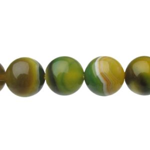 olive green 8mm round gemstone beads