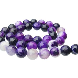 purple agate 10mm round beads