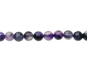purple agate 8mm round gemstone beads