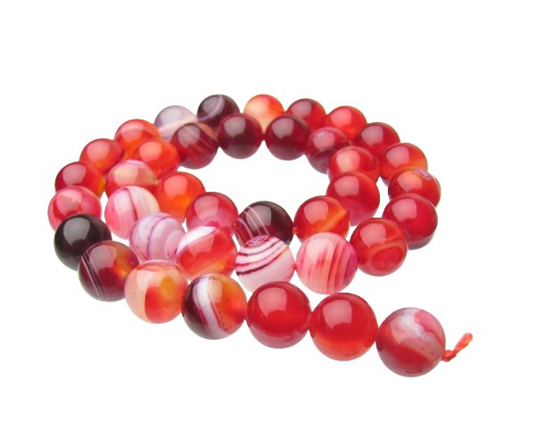 red agate 10mm round gemstone beads