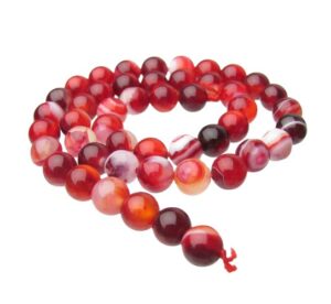 red agate 8mm round gemstone beads
