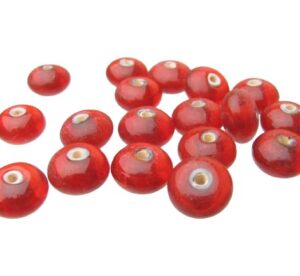 red glass beads