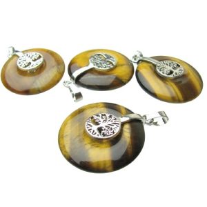 tiger eye donut pendant