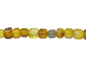 yellow cube agate gemstone beads