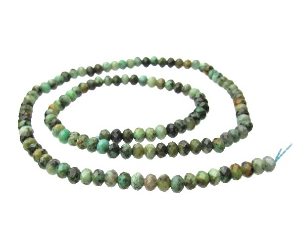 african turquoise faceted rondelle gemstone beads