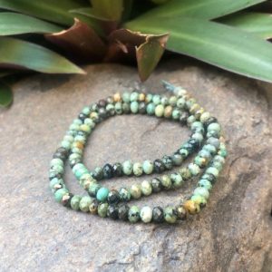 african turquoise faceted rondelle gemstone beads