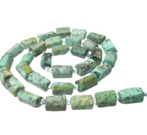 african turquoise tube gemstone beads
