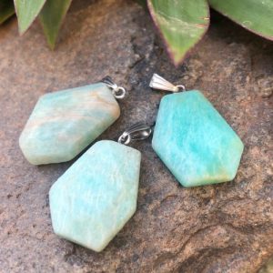 amazonite gemstone pendant