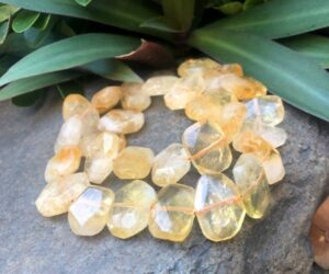citrine faceted slab gemstone beads natural