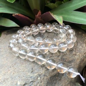 clear quartz 10mm round gemstone beads