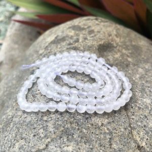 clear quartz 4mm round gemstone beads b grade