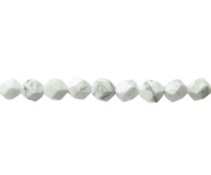 howlite natural crystals beads faceted nugget