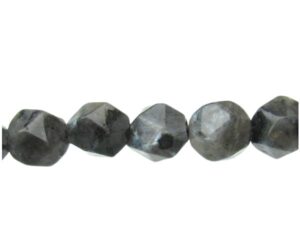 larvikite faceted nugget gemstone beads 6mm