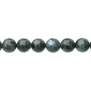 larvikite 10mm round gemstone beads faceted