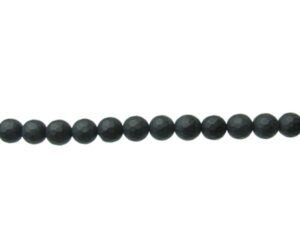 matte black onyx faceted 6mm round beads