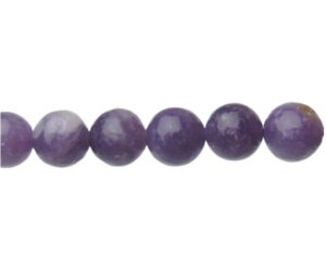 purple lepidolite 6mm round gemstone beads