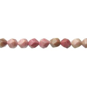 rhodonite diamond faceted nugget gemstone beads