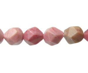 rhodonite diamond faceted nugget gemstone beads