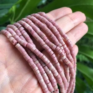 pink rhodonite natural gemstone crystal beads