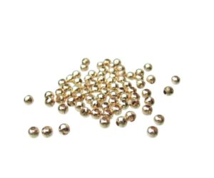 rose gold 3mm round spacer beads