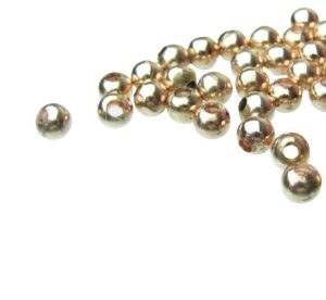 rose gold 6mm round spacer beads