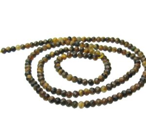 tiger eye tiny rondelle gemstone beads
