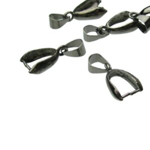 black pinch bails for pendants