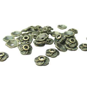 bronze bead caps for jewellery making