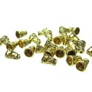 gold cone bead caps