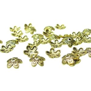 gold bead caps